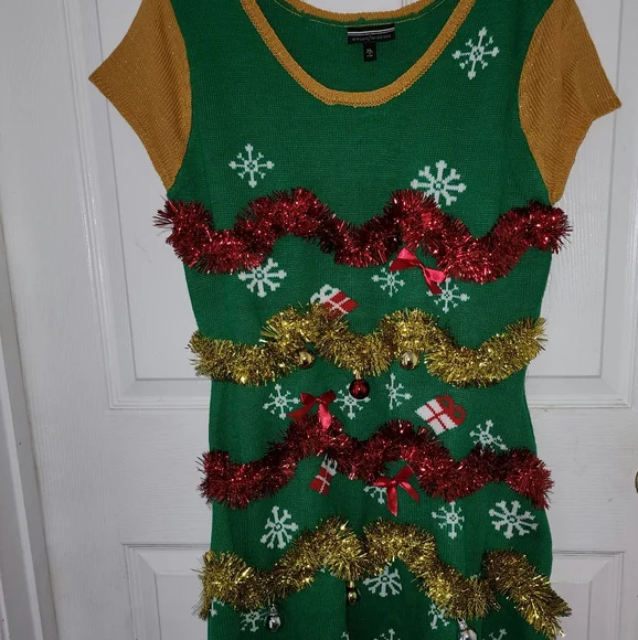 white christmas dresses Women's Christmas Sweater Dress | Ugly Christmas Sweater